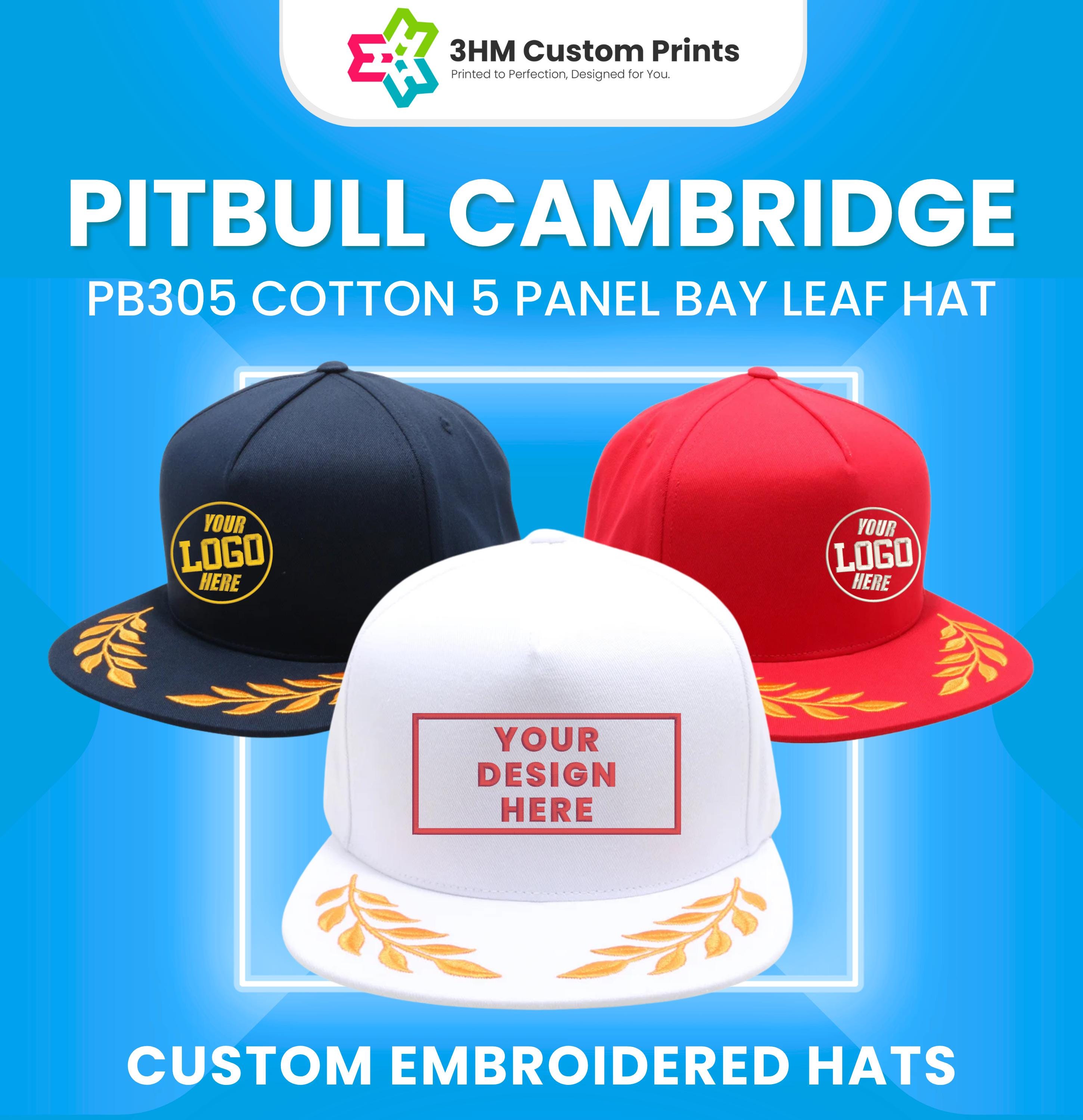 Custom Embroidered Hat, Pitbull Cambridge Trucker Cap