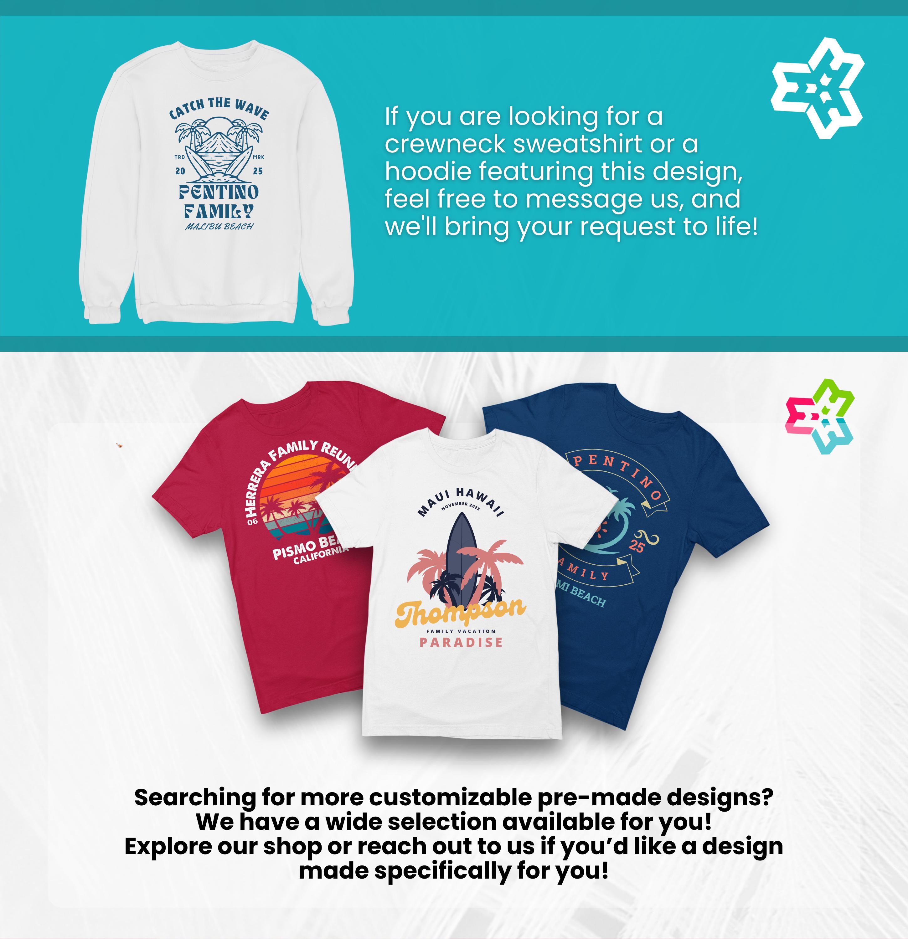 Matching Family Reunion Shirts, Custom Family Vacation Shirt