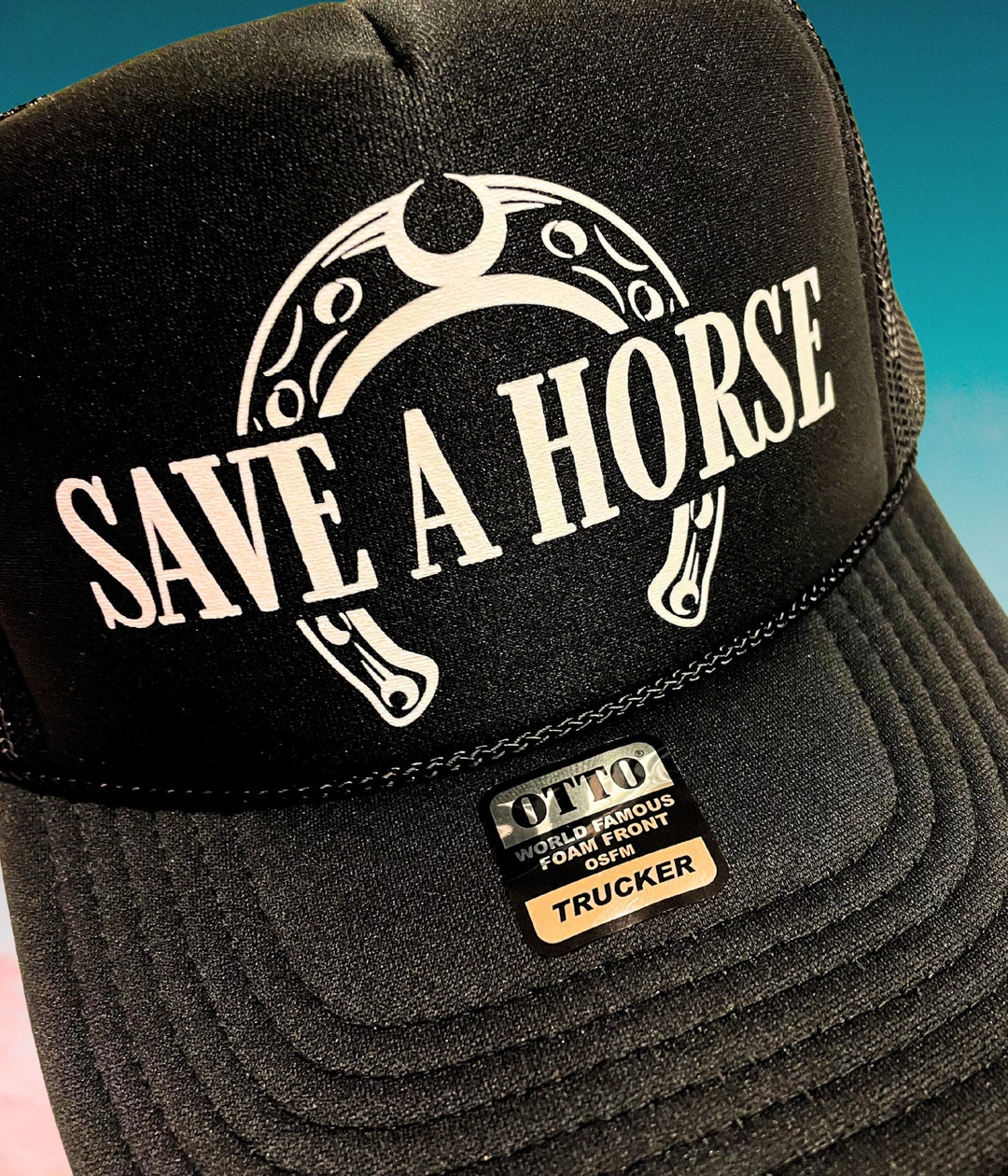 Save a Horse Trucker Hat, Horse Lover's Trucker Hat, Western Fashion