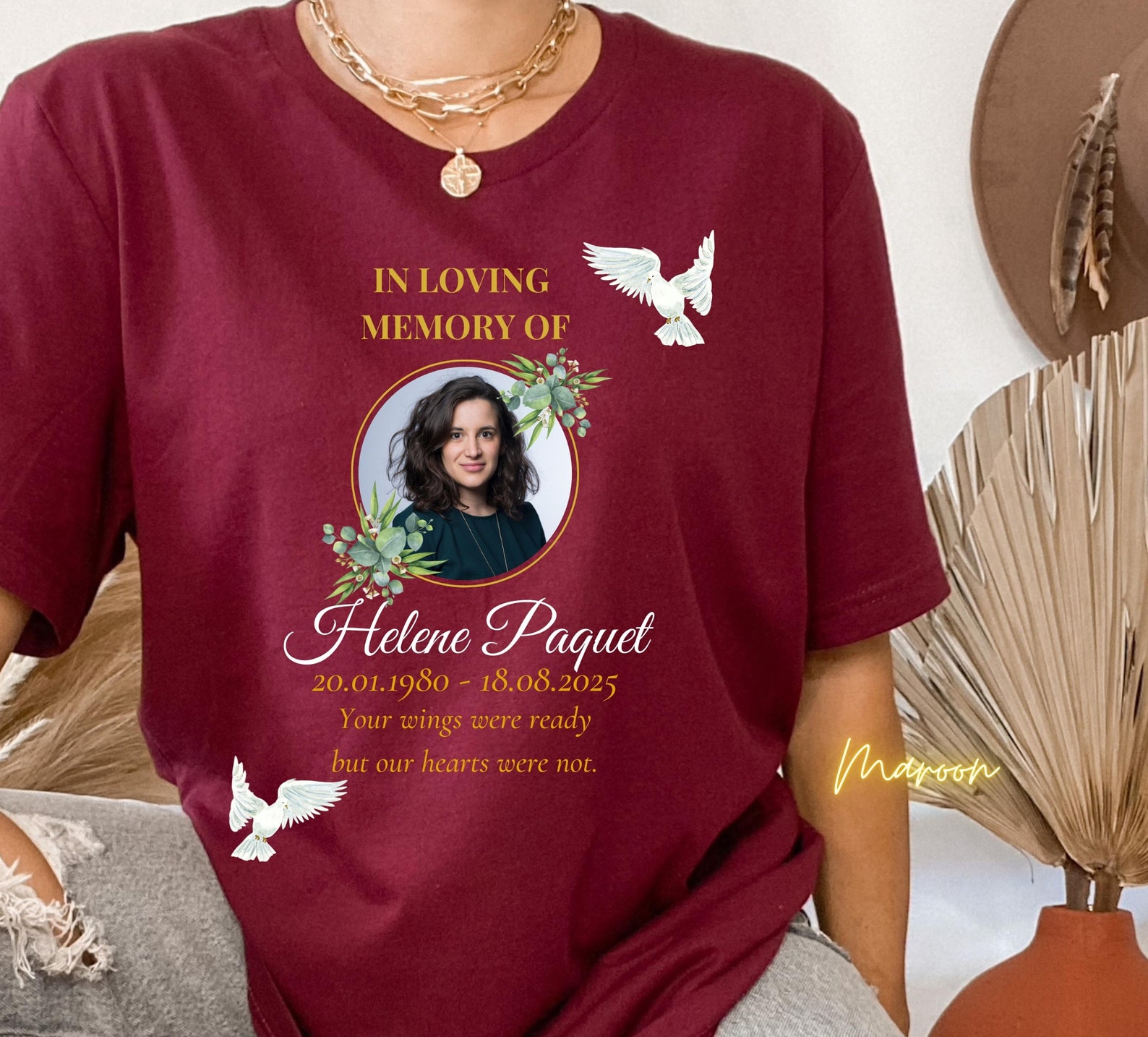 Customized Funeral T-shirt Personalized Memorial T-shirt - Etsy