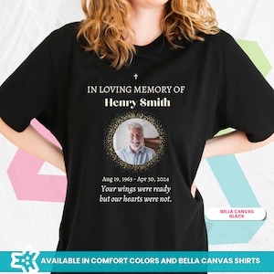 Customized Funeral T-shirt, Personalized Memorial T-shirt, Memorial Shirt, Memorial Tees, Family Memorial Shirts, In Loving Memory Tshirts