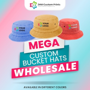 Custom Bucket Hat Wholesale, Personalized Bucket Hat, Custom Summer Vacation Bucket Hat, Custom Logo Design Bucket Hats