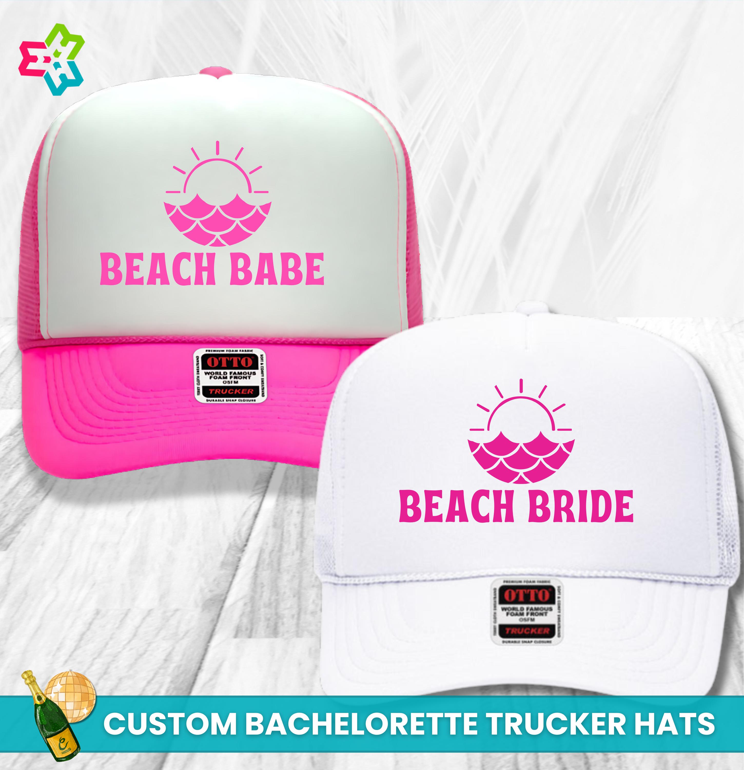 Bride Baseball Cap for Bachelorette Parties, Bridal Shower, Beach Amazon.com: Etercycle Bride Hat, Bride to Be Trucker Hat  main image 4