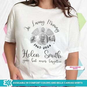 Personalized Memorial Photo Collage Shirt: Custom Funeral Tribute Gift