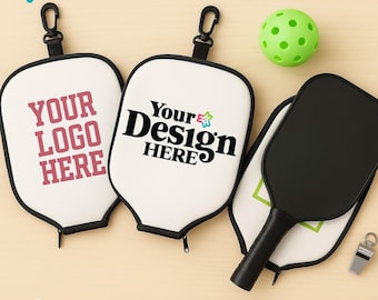 Custom Pickleball Paddle Cover with Name or Logo