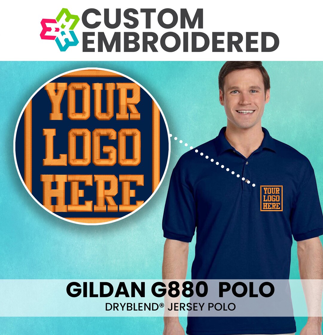 Custom Embroidered Polo Shirt – Personalized Company or Golf Logo Polo, Unisex Business Uniform, Custom Corporate Apparel - Etsy