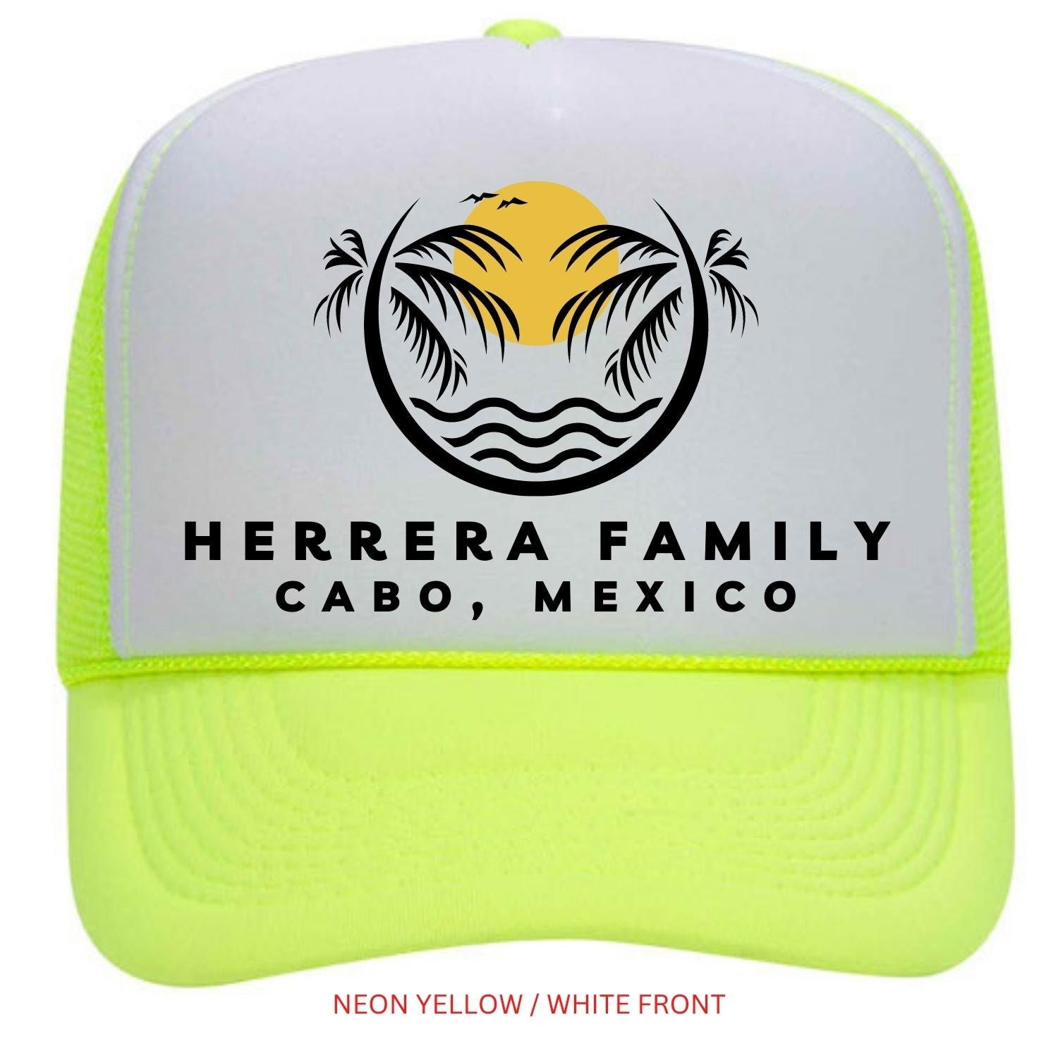 Custom Trucker Hats, Personalized Family Vacation Hats, Family Name Reunion  Hats, Customized Family Name Trucker Hats, Cabo Mexico Beach Hat 