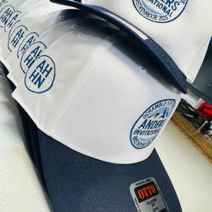 Custom 5 Panel Structured Hat, Personalized Embroidered Logo Text Front ...