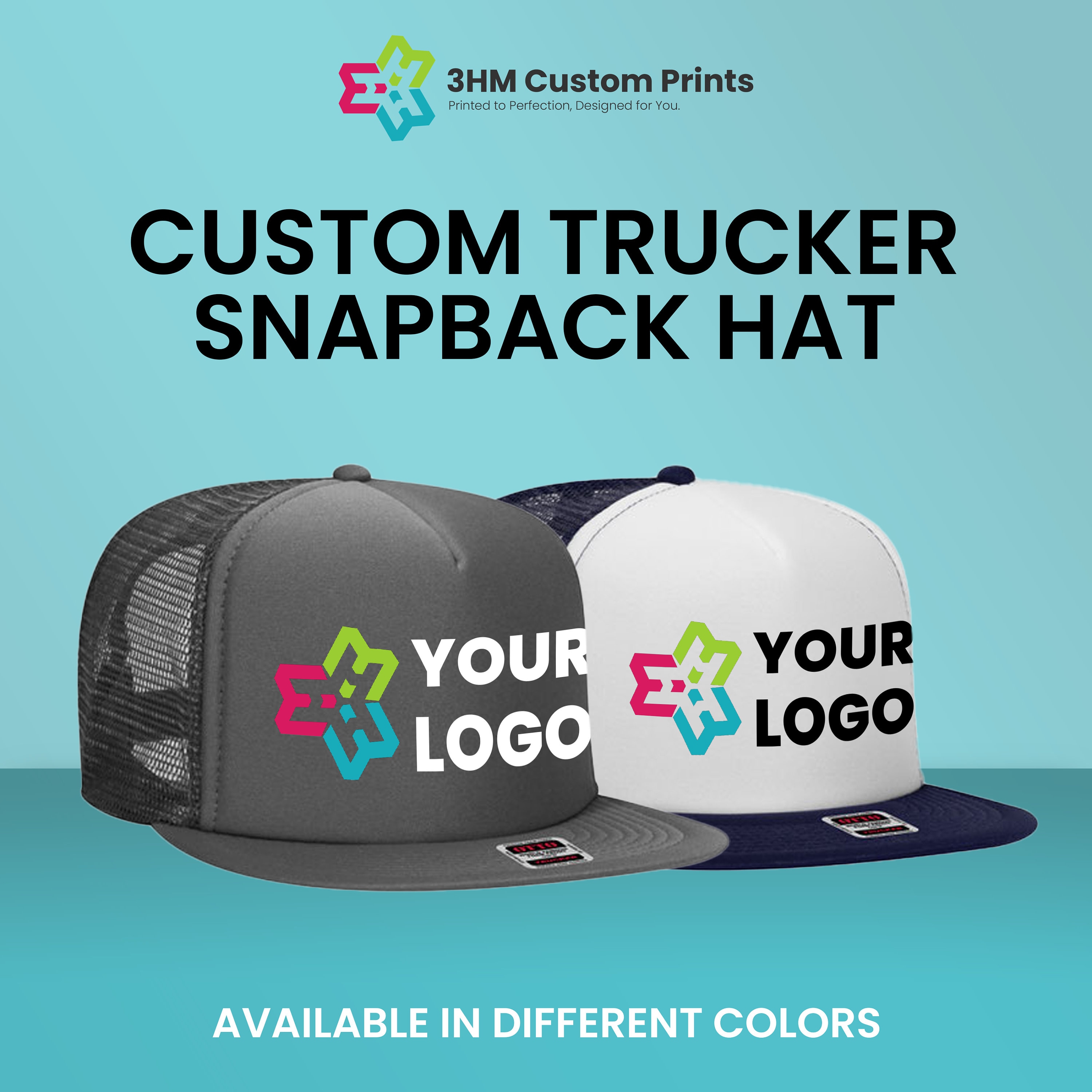 Custom Trucker Snapback Hat, Personalized Baseball Trucker Cap, Customized Logo High Crown Hat, Company Business Merchandising Giveaway