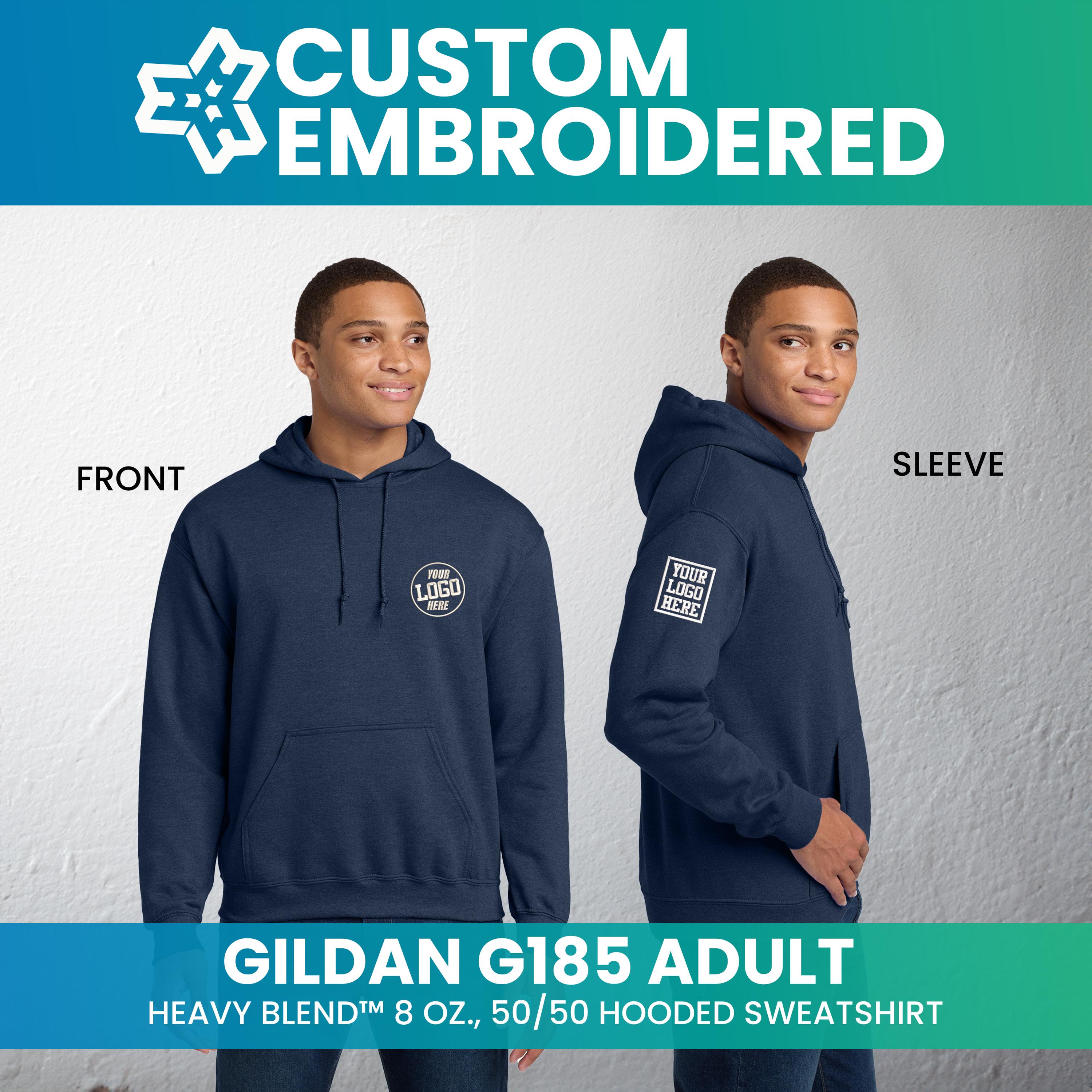 Custom Embroidered Sweatshirt Hoodie | Embroidered Logo Hooded