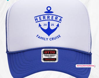 Family Cruise Hats, Matching Family Cruise Trucker Hats, Custom Family Cruise Trucker Hats, Family Cruisin' Hats, Ship Anchor Vacation Caps
