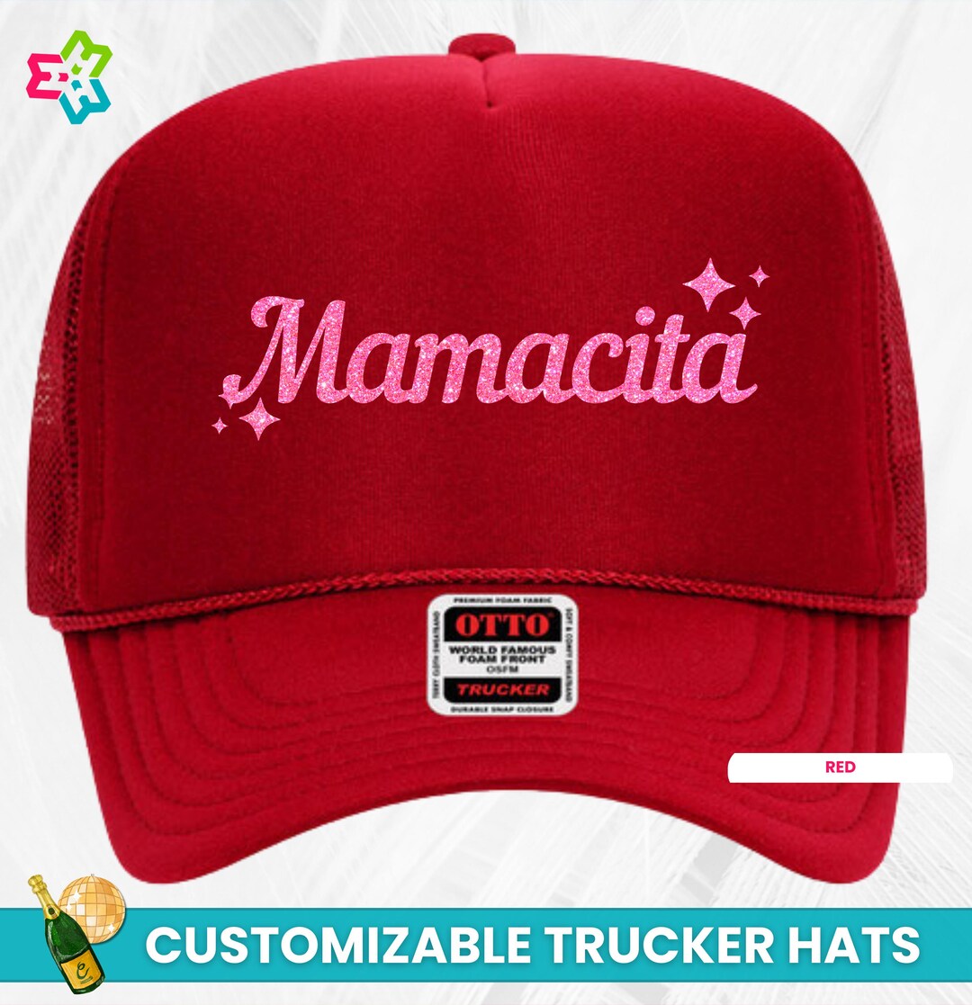 Custom Mamacita Trucker Hats, Customized Glitter Mamacita  display picture 1