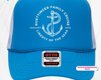 Custom Family Cruise Trucker Hats, Personalized Family Name Cruise Hats, Customized Family Cruise Trucker Hats, Family Vacation Caps, Travel