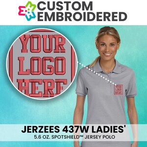 Custom Embroidered DRI-POWER Polo – Personalized Logo or Text Jersey Polo, Custom Active Fit Shirt, Team or Business Uniform