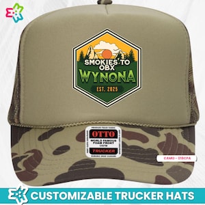 Custom Trucker Hat, Camping Trucker Hat, Personalized Camping Hat, Custom Hat for Camping, Personalized Trucker Hat for Outdoor
