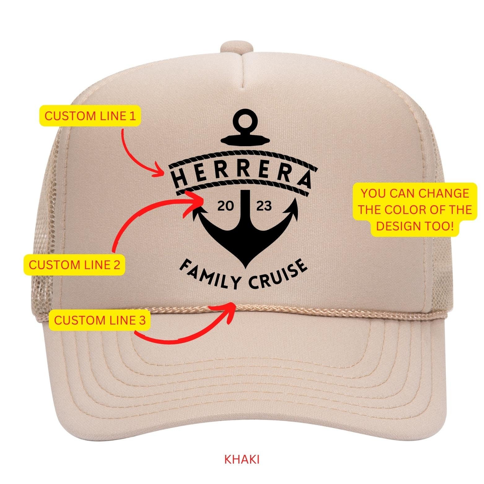 Family Cruise Hats, Matching Family Cruise Trucker Hats, Custom Family Cruise Trucker Hats, Family Cruisin' Hats, Ship Anchor Vacation Caps