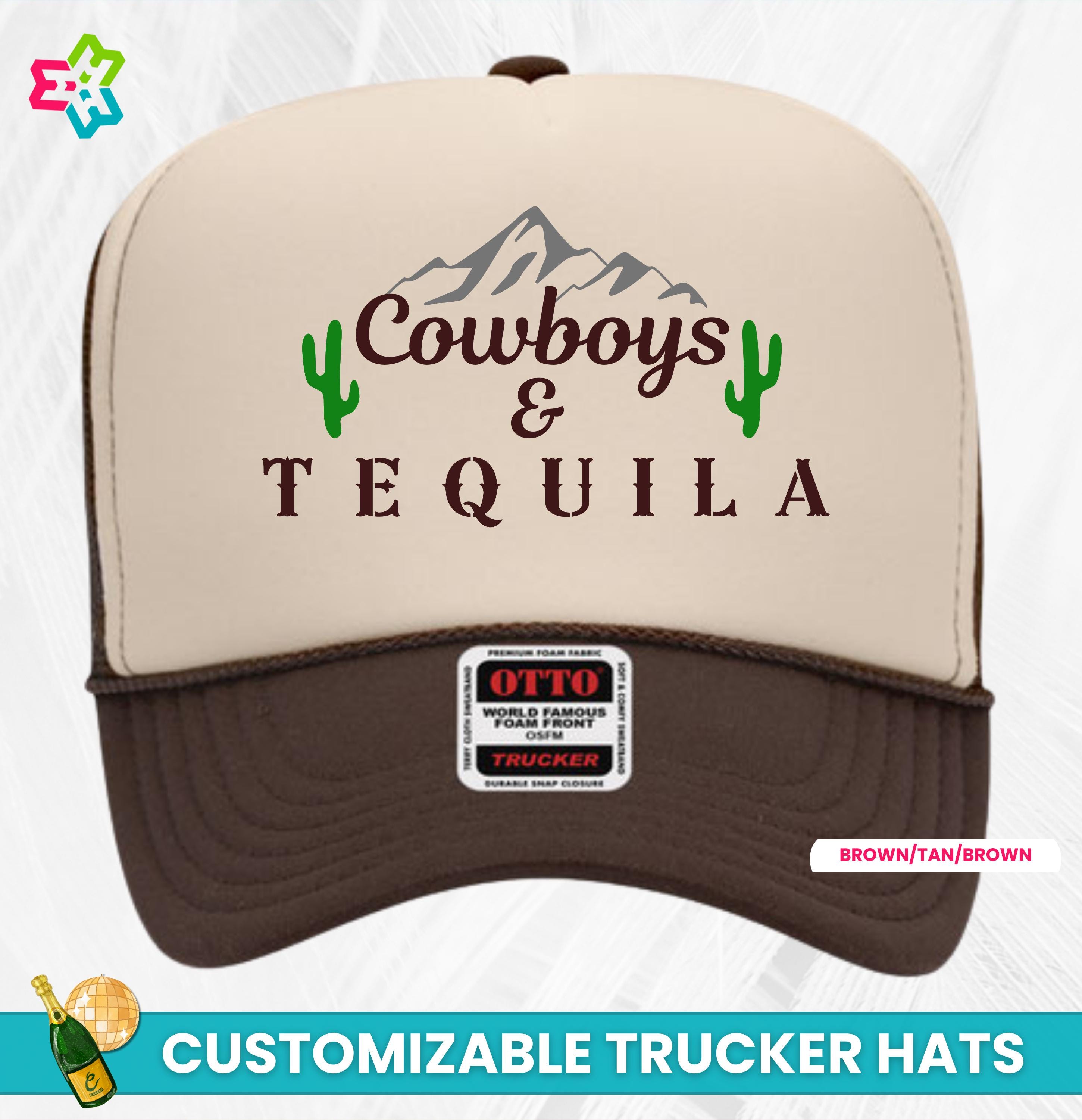 Personalized Cowboys and Tequila Trucker Cap, Custom Western  display picture 3