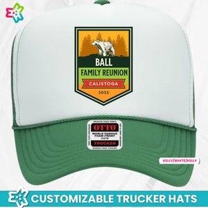 Custom Trucker Hats, Personalized Family Camp Hats, Family Reunion Trucker Hats, Customized Family Name Trucker Hats, Family Camp Caps, Hat