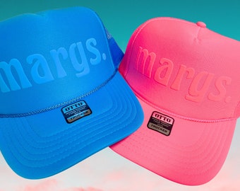 Margs Puff Custom Trucker Hats, Girls Night Out Party Hat, Bachelorette Party, Bridal Shower Favors, Bachelorette Goodie Bags, Birthday Hats