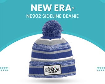 Custom New Era Beanie, Embroidered Patch Logo, Custom Winter Hats