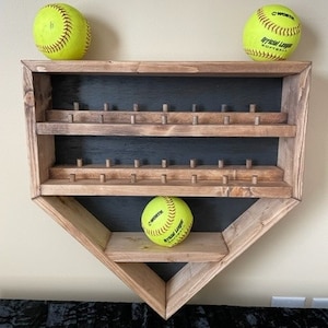 Softball Ring Holder, Sports Ring Display, Softball Ring Holder home plate, Softball holder, Trophy case, Tournament Ring display