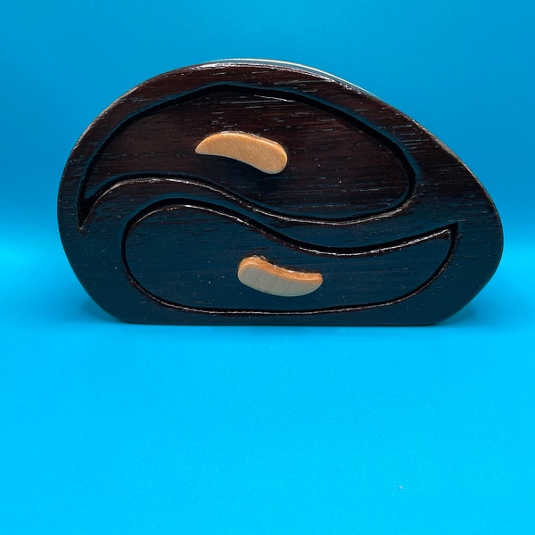 Jewelry Box, Trinket Box, Ring Box, Whatnot shelf display, whimsical design, Bandsaw Box, unique gift, Exotic Wood