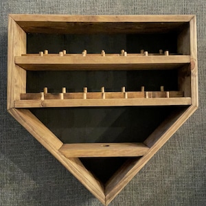 Baseball Ring Holder, Sports Ring Display, Baseball ring holder home plate, baseball holder, Trophey case