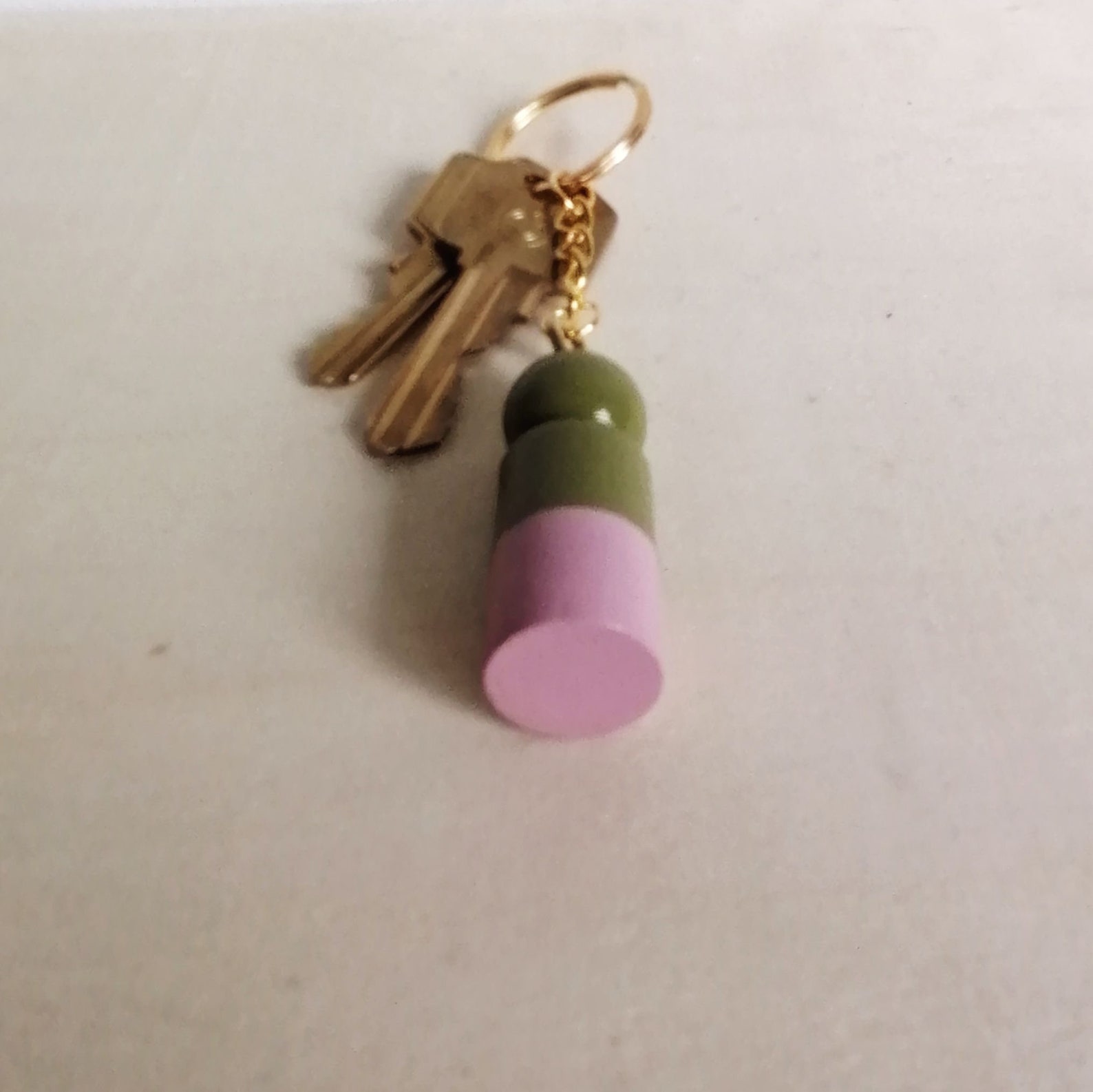 Peg doll keychain Boho keyring Teacher gift Housewarming Etsy