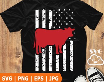 Download Heifer Usa Flag Svg Etsy