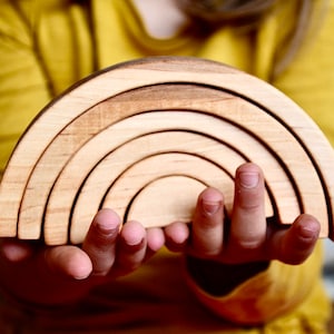 Wooden Rainbow stacker Waldorf & Montessori Toy