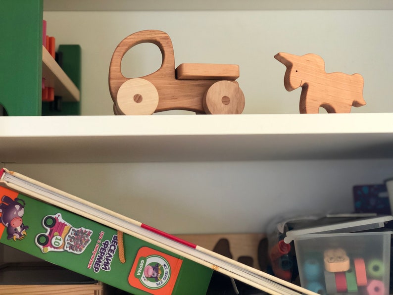 Wooden Toy Car Push and Pull Toy Car for Toddler Natural Etsy