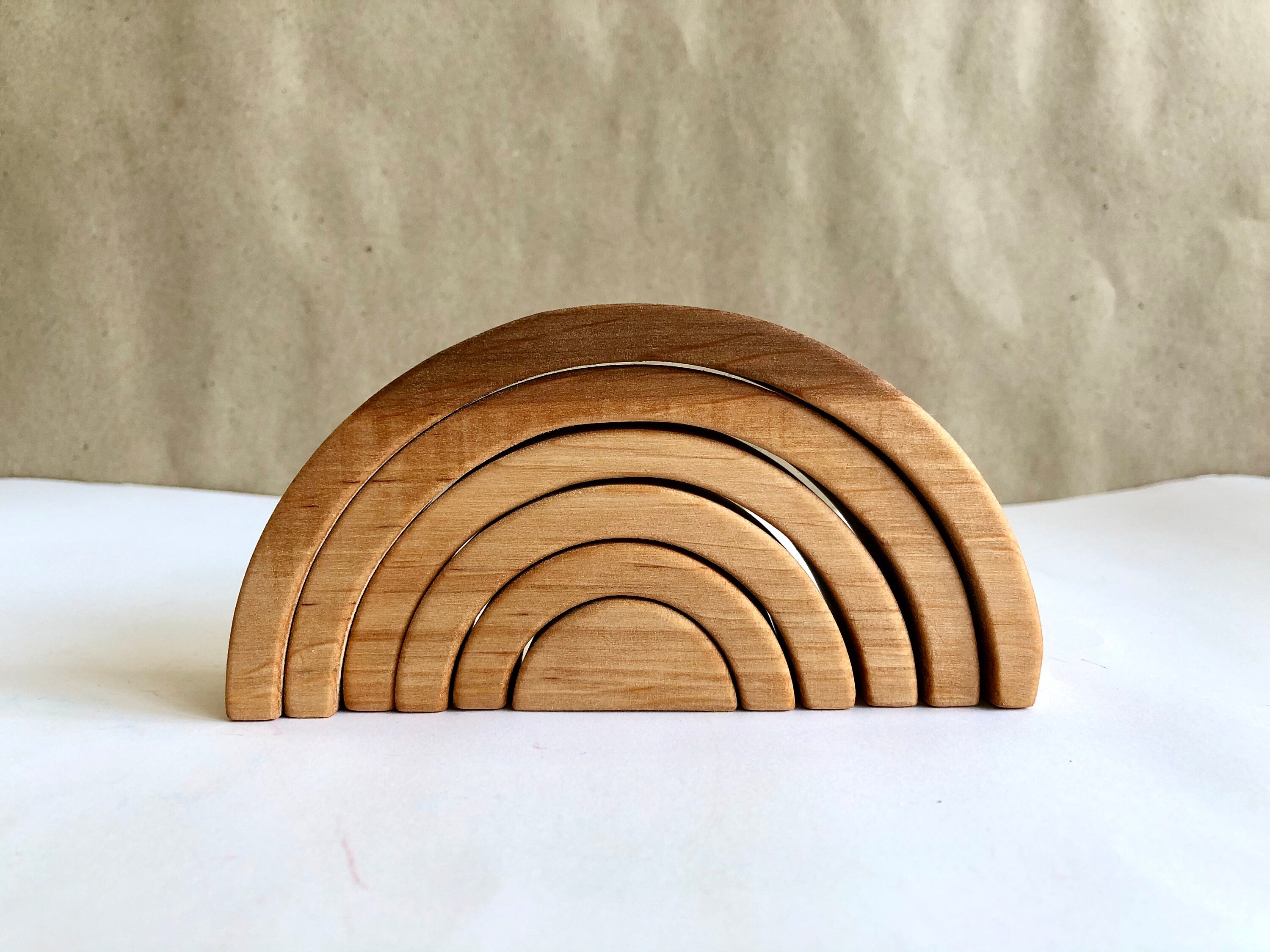 Wooden Rainbow Stacker Waldorf & Montessori Toy - Etsy