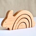 Wooden Rainbow Stacker Rabbit Wooden Puzzle Bunny Toy - Etsy