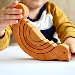 Houten saldo vogel peuter speelgoed Gepersonaliseerde educatieve boog set afbeelding 2