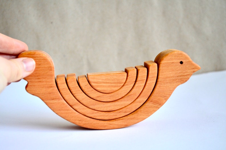 Houten saldo vogel peuter speelgoed Gepersonaliseerde educatieve boog set afbeelding 6