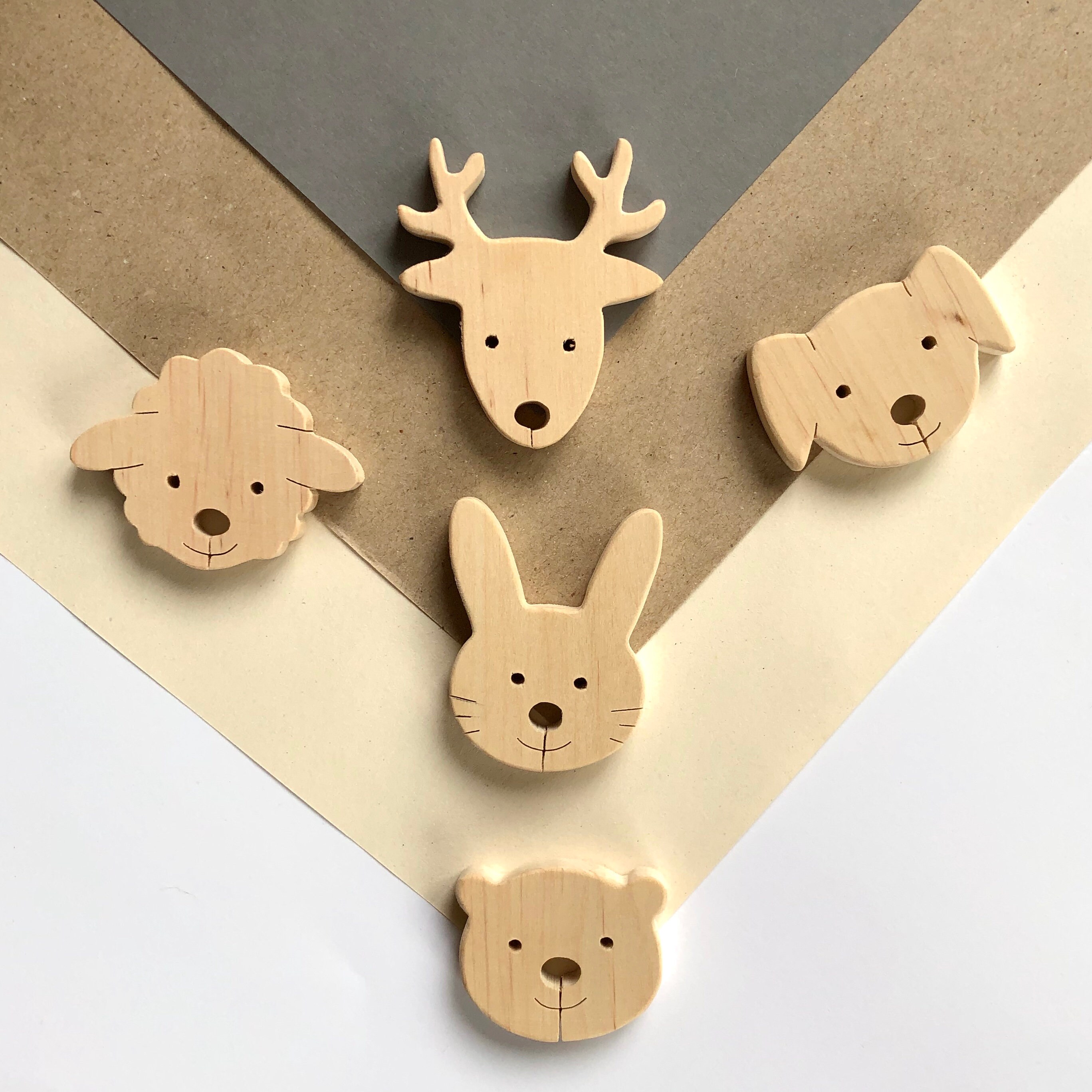 Wooden Set of 8 Animal for Kids Funny Animal Fridge Etsy