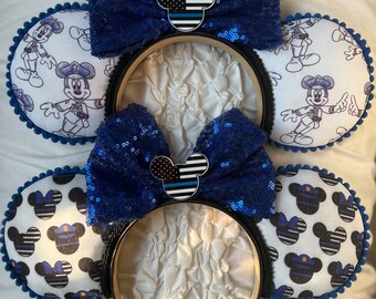 Thin Blue Line - Police - Back the Blue inspired Mouse Ears 2 options