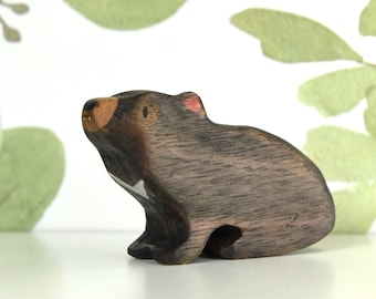 Tasmanian Devil wooden toy | Australian animal figurine | Handmade toy | Waldorf toy | Imaginative, small-world, open-ended play