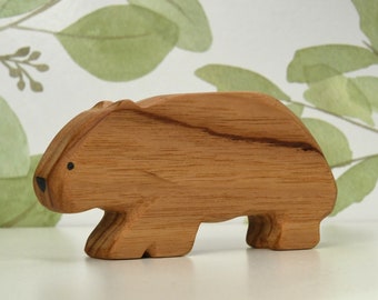 Wombat wooden toy | Australian animal figurine | Handmade toy | Waldorf toy | Imaginative, small-world, open-ended play | Gift for kids