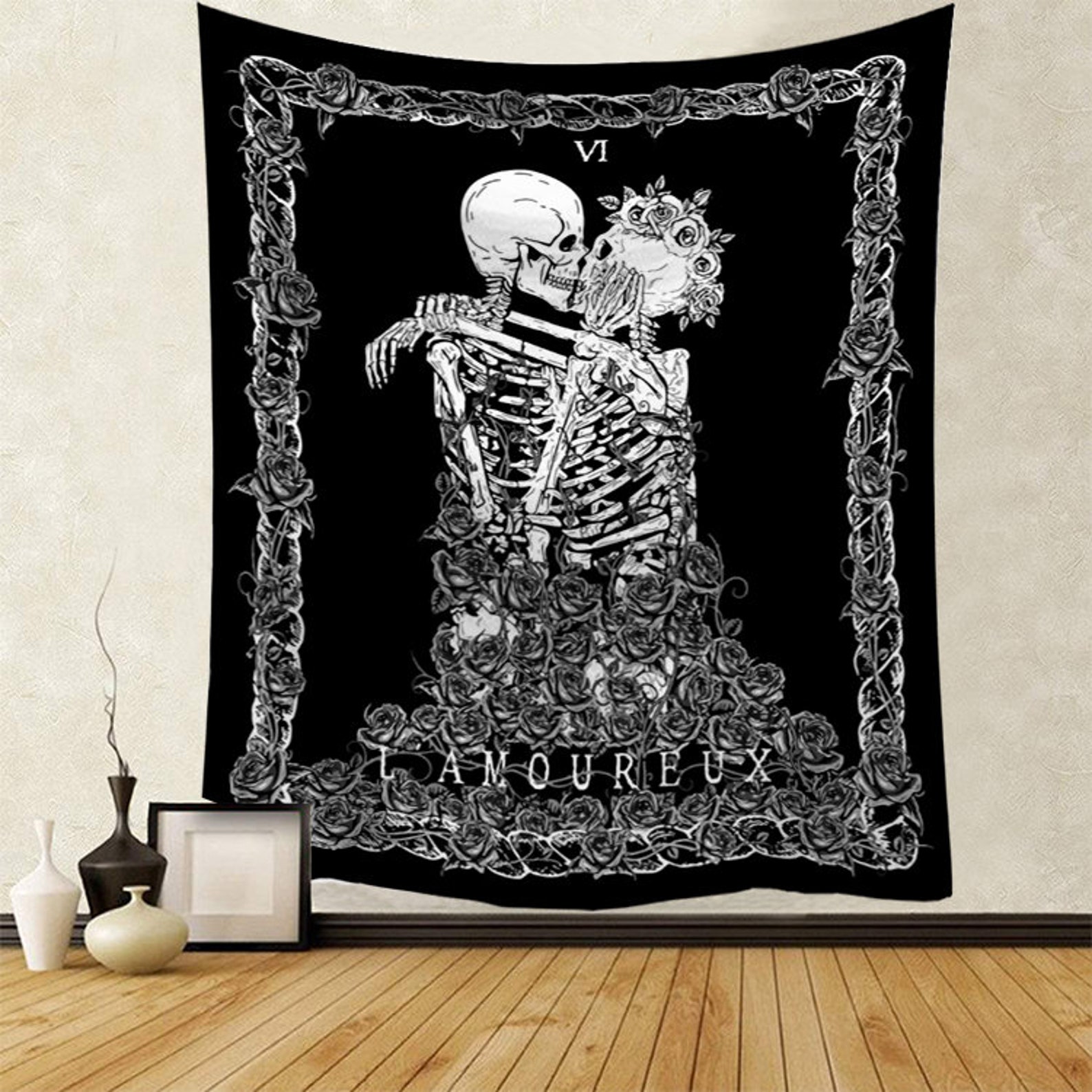 Cool Skull Tapestry Skeleton Tapestries for bedroom and Etsy