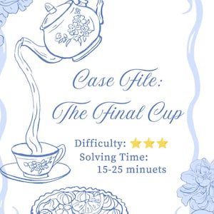 Mini expediente físico de misterio de asesinato: El juego de la copa final
