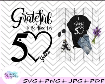"Digitale Datei ""Grateful To Be Alive For 50 Years"""