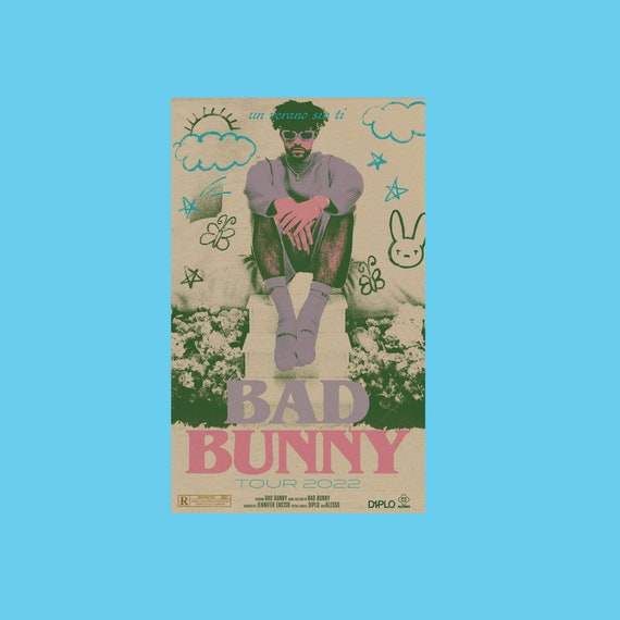 Bad Bunny Tour Poster Etsy