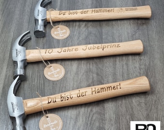 16oz Zimmermannshammer Hammer personalisiert Schreinerhammer personalisiert gravierter Hammer Clawhammer hammer dad gift grandpa gift