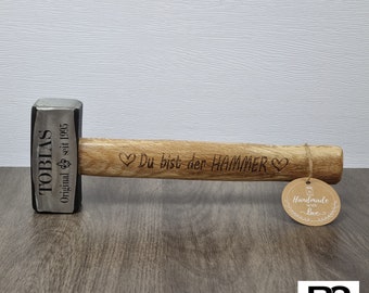 Hammer personalisiert Schlosserhammer  - Handwerker Geschenk - Geschenkidee - Hammer personalisiert - Männergeschenk - Bauherrngeschenk