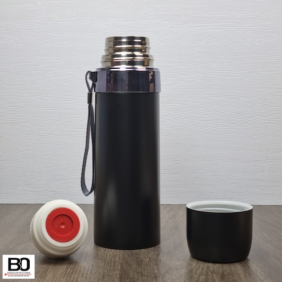 Thermosflasche Thermoskanne mit Becher graviert