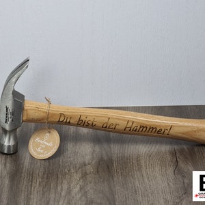 16oz carpenter's hammer claw hammer Schreinerhammer Clawhammer - engraved "You are the hammer" for craftsmen carpenters carpenters