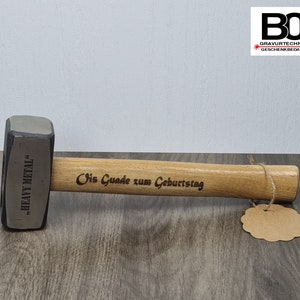 Hammer personalisiert Schlosserhammer Handwerker Geschenk Geschenkidee Hammer personalisiert Männergeschenk Bauherrngeschenk Bild 5