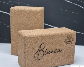 Yoga block with engraving - Personalized yoga block - Yoga block with beautiful engraving