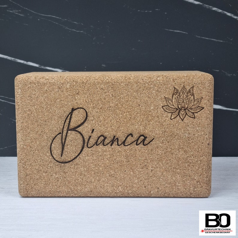 Yoga block with engraving Personalized yoga block Yoga block with beautiful engraving image 4